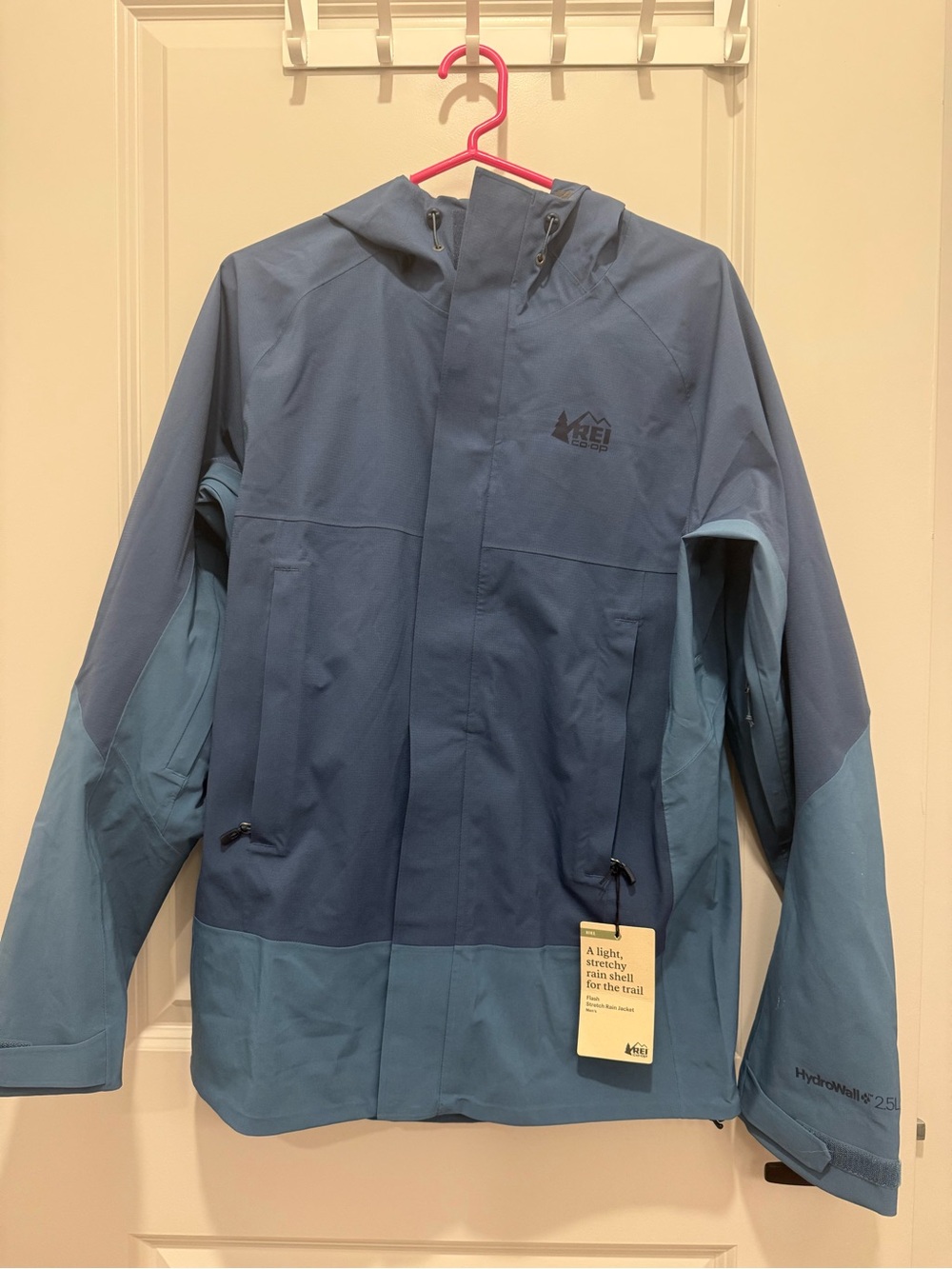 NWT REI Two-Tone Blue Waterproof Rain Jacket